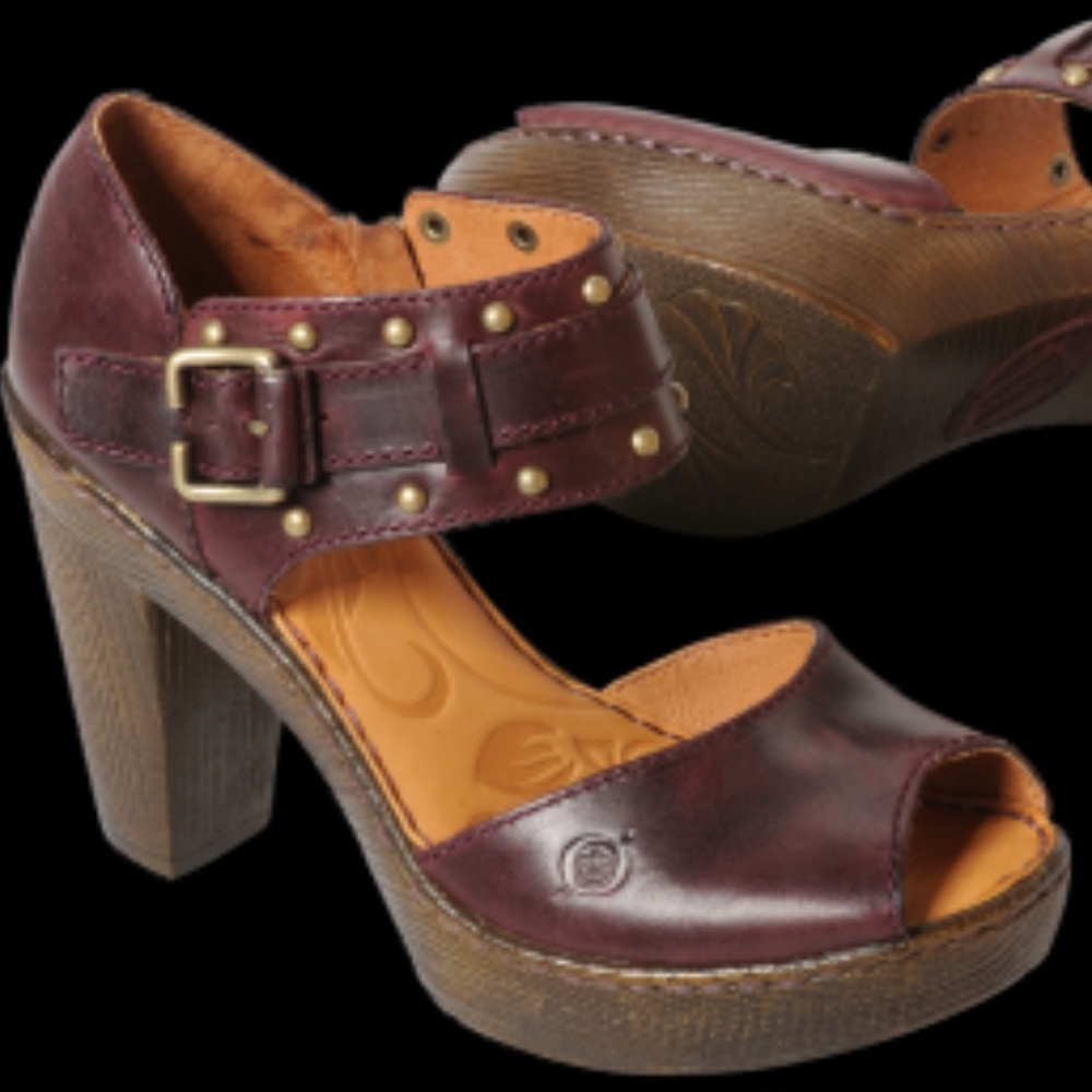 ISO!! Brown or Black BORN Tierney Heels - SIZE 8